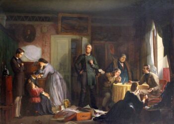 Фирс Журавлёв. "Кредиторы описывают имущество вдовы". 1862 год