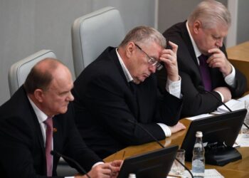 Геннадий Зюганов, Владимир Жириновский и Сергей Миронов. Фото: РИА Новости