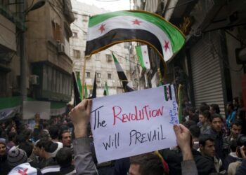 Акция протеста в Алеппо, 2013 год. Фото: AFP