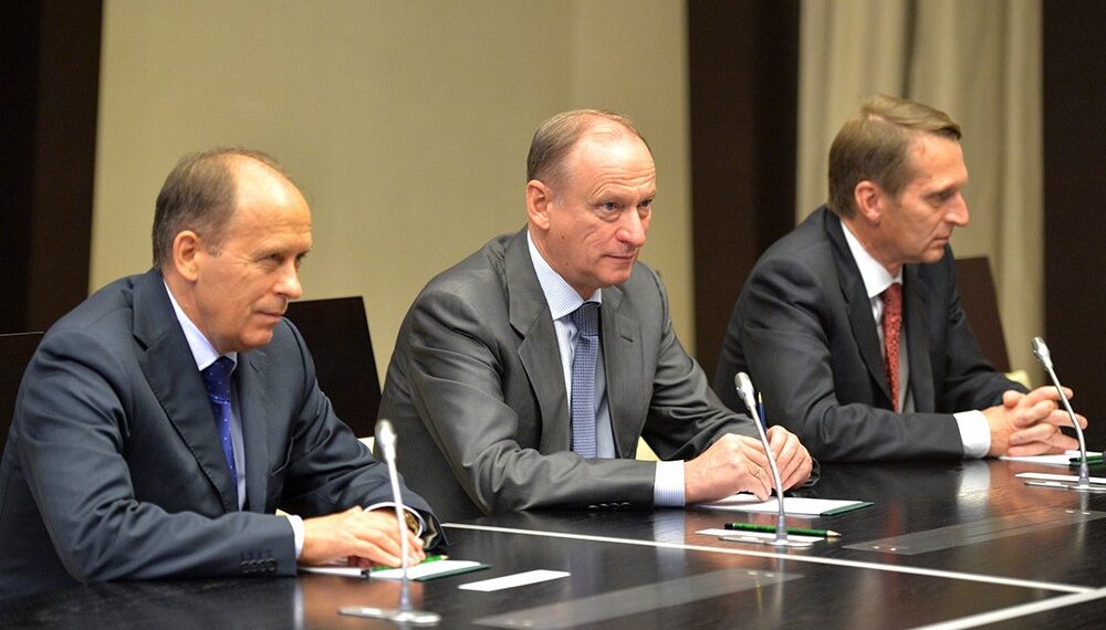 Александр Бортников, Николай Патрушев и Сергей Нарышкин. Фото: ТВЦ