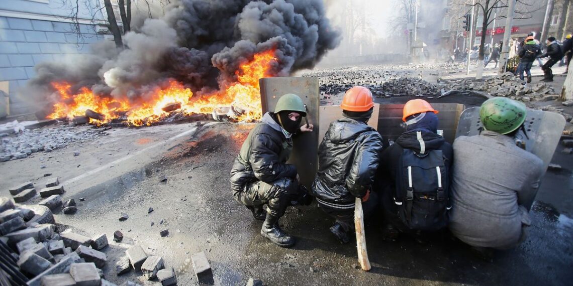 Беспорядки в центре Киева. 2014 год. Фото: tsn.ua