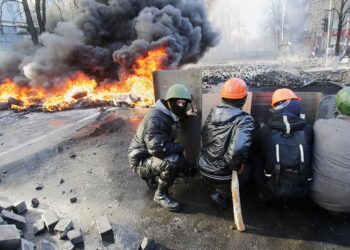 Беспорядки в центре Киева. 2014 год. Фото: tsn.ua