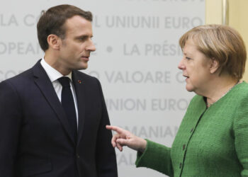 Эммануэль Макрон и Ангела Меркель. Фото: france24.com