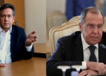 Николай Платошкин и Сергей Лавров. Фото: Youtube