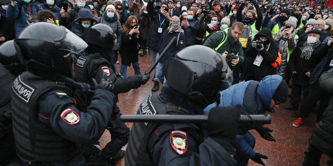 Акция протеста в Москве. 25 января 2021 года. Фото: Андрей Любимов / РБК