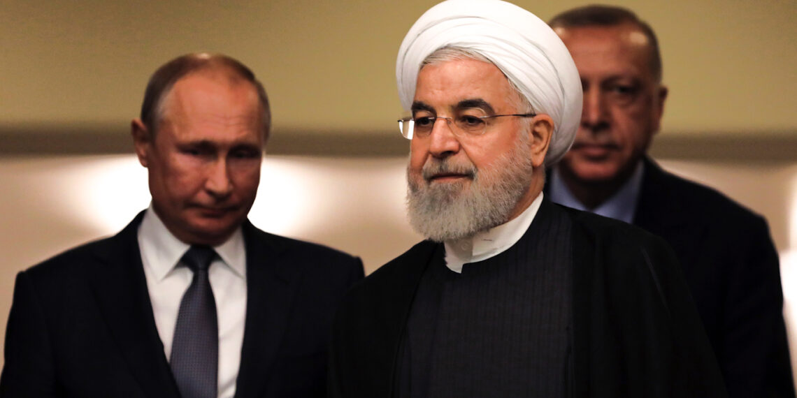 Владимир Путин, Хасан Рухани и Реджеп Эрдоган. Фото: АР