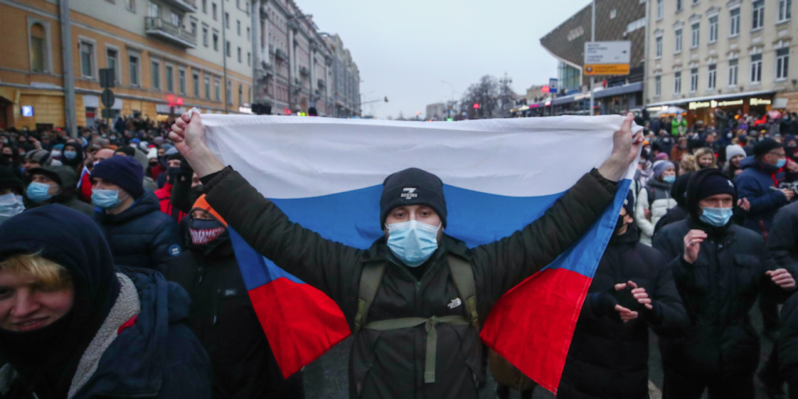 Акция протеста в Москве. Фото: themoscowtimes.com