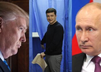 Дональд Трамп, Владимир Зеленский и Владимир Путин. Фото: РИА ФАН