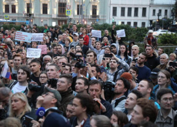 Акция протеста в Москве. Фото: Ведомости