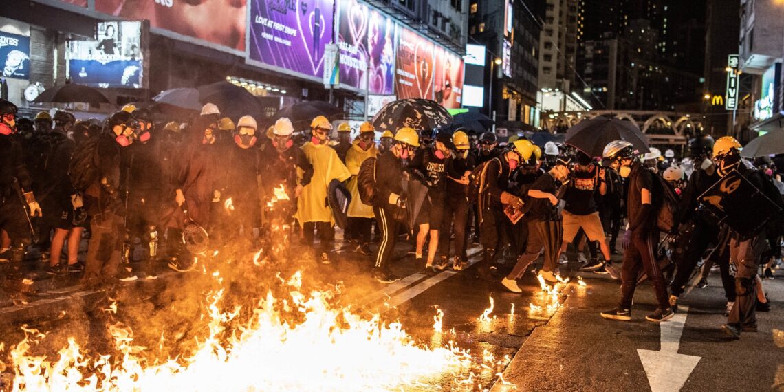 Акция протеста в Гонконге