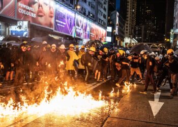 Акция протеста в Гонконге