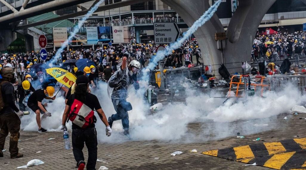 Акция протеста в Гонконге