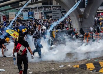 Акция протеста в Гонконге