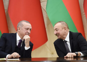 Реджеп Эрдоган и Ильхам Алиев. Фото: пресс-служба президента Азербайджана