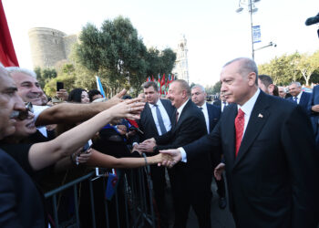 Реджеп Эрдоган и Ильхам Алиев. Фото: Пресс-служба президента Азербайджана