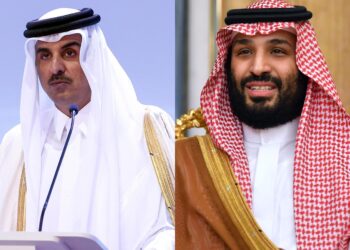 Тамим аль-Тани и Мухаммед бен Салман. Фото: AFP