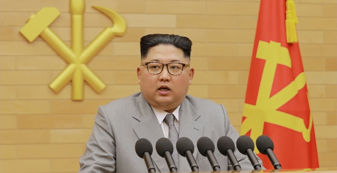 Ким Чен Ын. Фото с новогоднего обращения к нации. 01.01.2018 г.