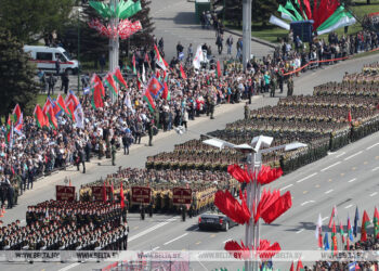 Парад Победы в Минске. 9 мая 2020 года