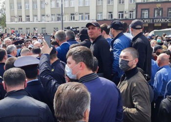 Митинг против режима самоизоляции во Владикавказе. Апрель 2019 года. Фото: ТАСС