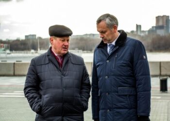 Анатолий Локоть и Андрей Травников. Фото: БК54