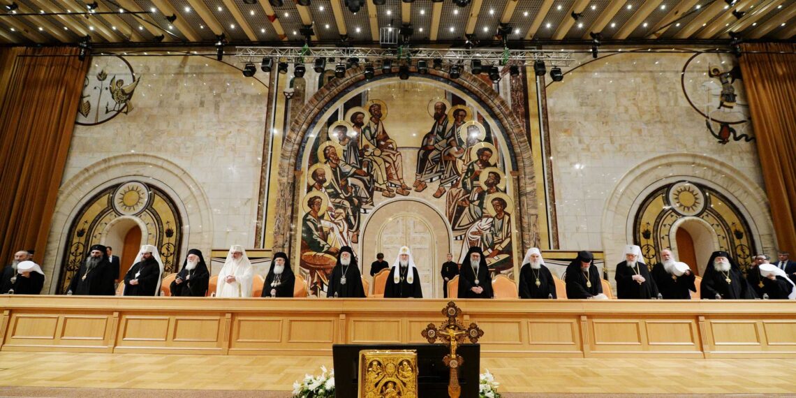 Заседание Архиерейского Собора при участии Глав и делегаций Поместных Православных Церквей. Иллюстрация: patriarchia.ru