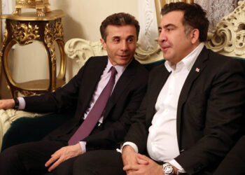 Бидзина Иванишвили и Михаил Саакашвили. Фото: Страница Б. Иванишвили на Facebook.