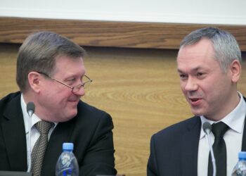 Анатолий Локоть и Андрей Травников. Фото: nsk.rbc.ru