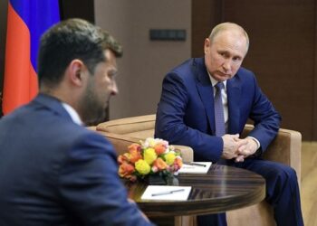 Владимир Зеленский и Владимир Путин. Иллюстрация: tvc.ru