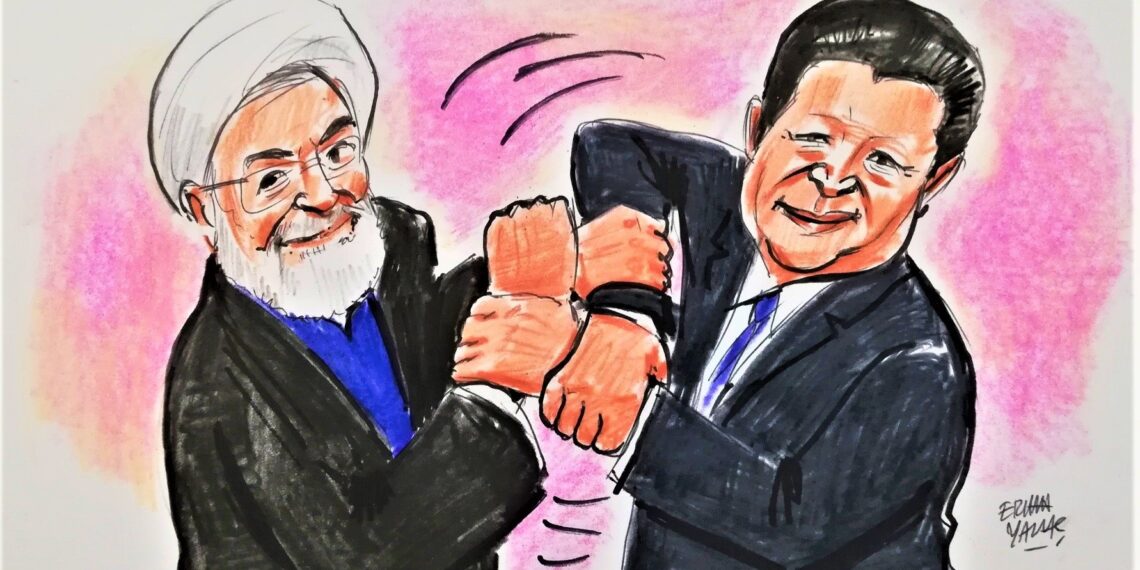 Хасан Рухани и Си Цзиньпин. Иллюстрация: dailysabah.com