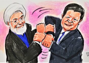 Хасан Рухани и Си Цзиньпин. Иллюстрация: dailysabah.com