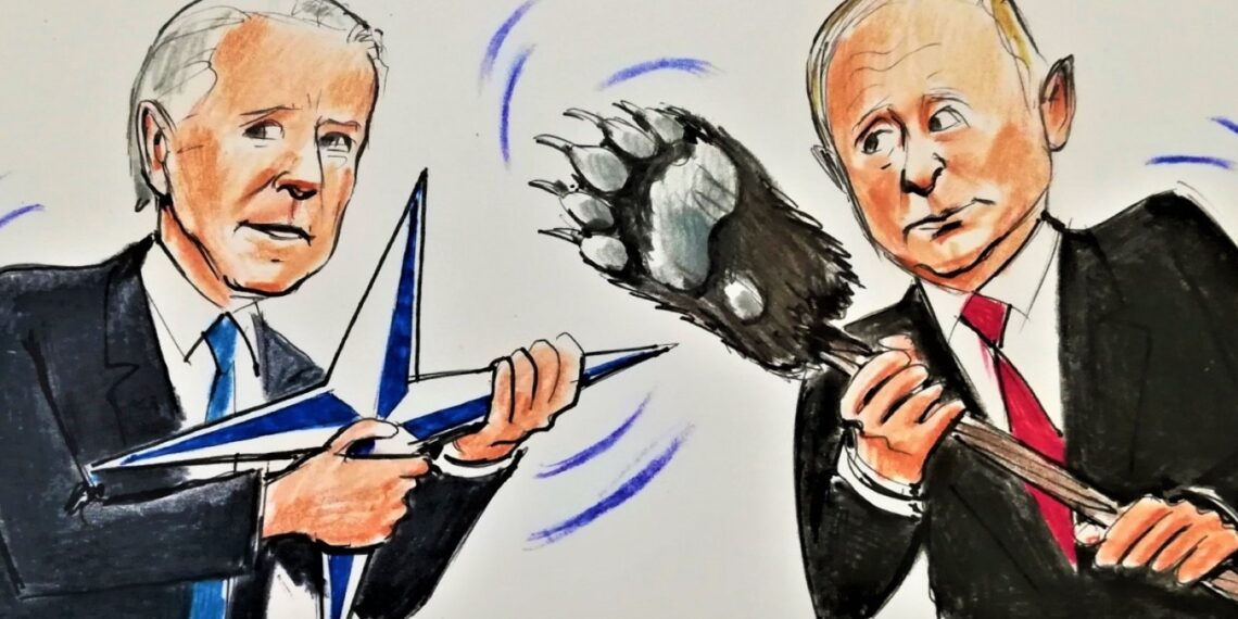 Джозеф Байден и Владимир Путин. Иллюстрация: dailysabah.com