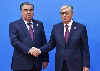 Эмомали Рахмон и Касым-Жомарт Токаев. Фото: Sputnik / Алексей Никольский