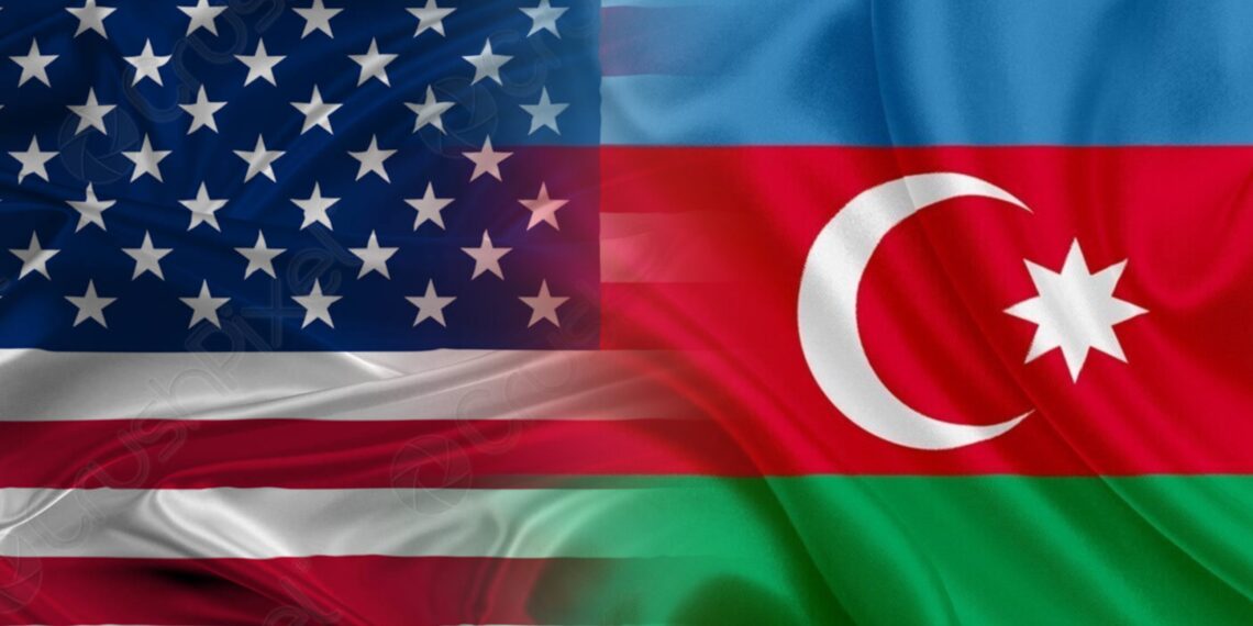 Флаги США и Азербайджана