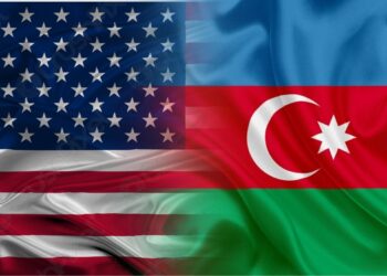 Флаги США и Азербайджана