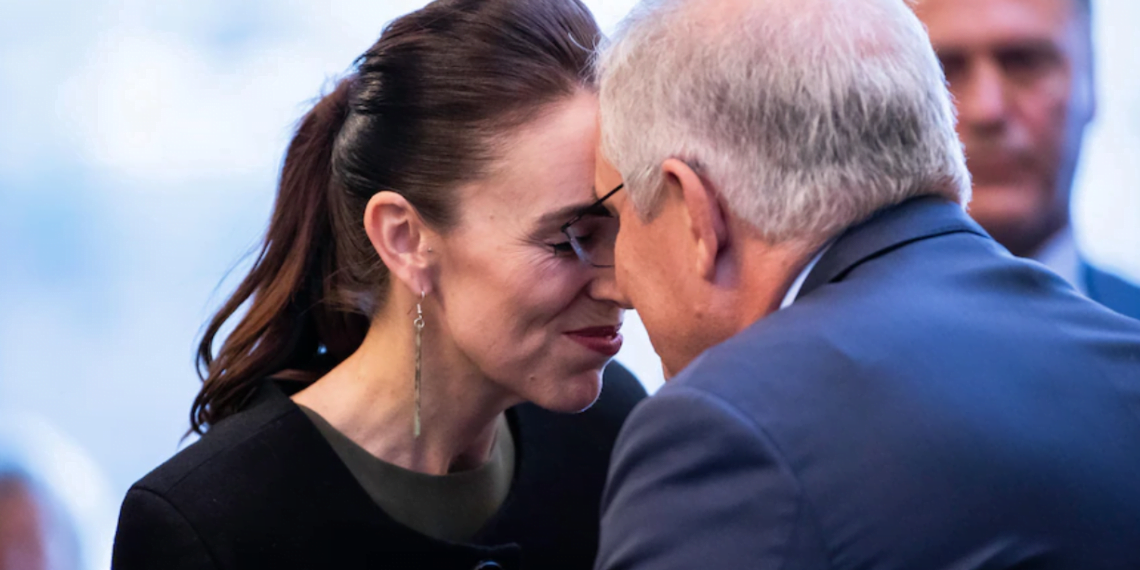 Джасинда Ардерн и Скотт Моррисон. Фото: AAP