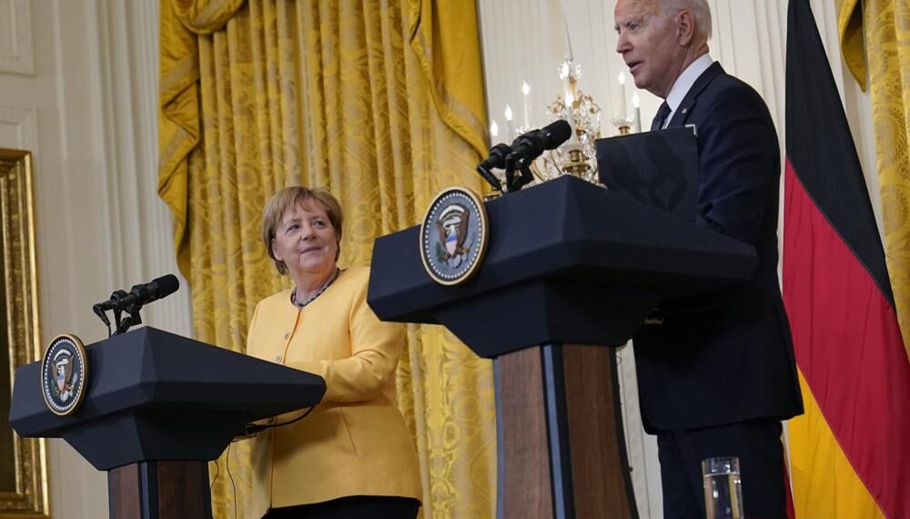 Ангела Меркель и Джозеф Байден. Фото: АР