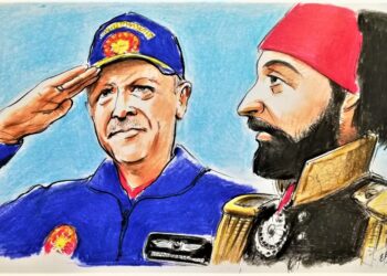 Реджеп Эрдоган и османский султан Махмуд II. Фото: dailysabah.com