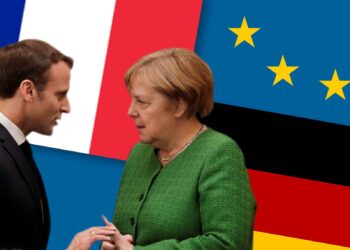 Эммануэль Макрон и Ангела Меркель. Иллюстрация: ft.com