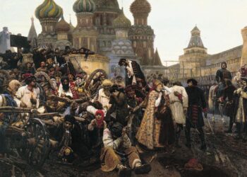 В. И. Суриков. «Утро Стрелецкой казни», 1881 год.