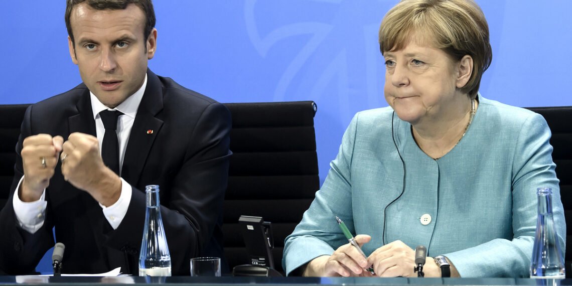 Эммануэль Макрон и Ангела Меркель