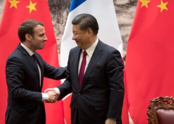 Эммануэль Макрон и Си Цзиньпин. 9 января 2018 года. Фото: AFP