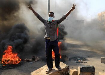 Протесты в Судане. 25 октября 2021 года. Фото: AFP