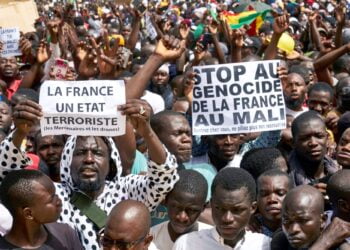 Антифранцузская акция протеста в Бамако. Ноябрь 2019 года. Фото: workers.org