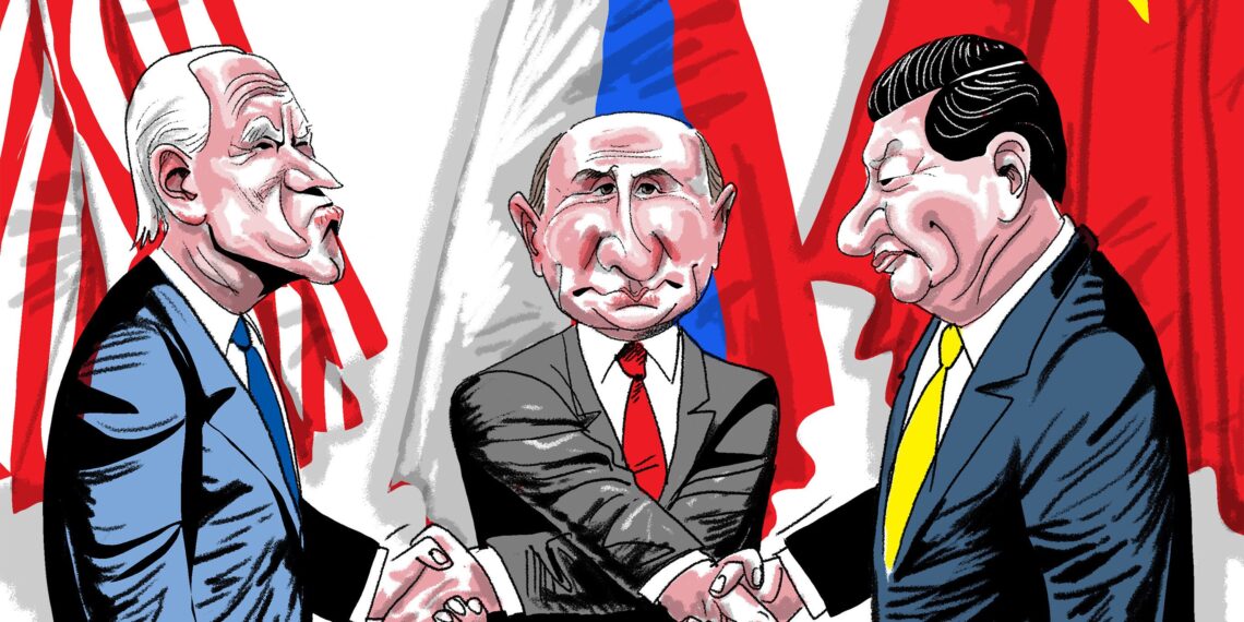 Джозеф Байден, Владимир Путин и Си Цзиньпин. Иллюстрация: scmp.com