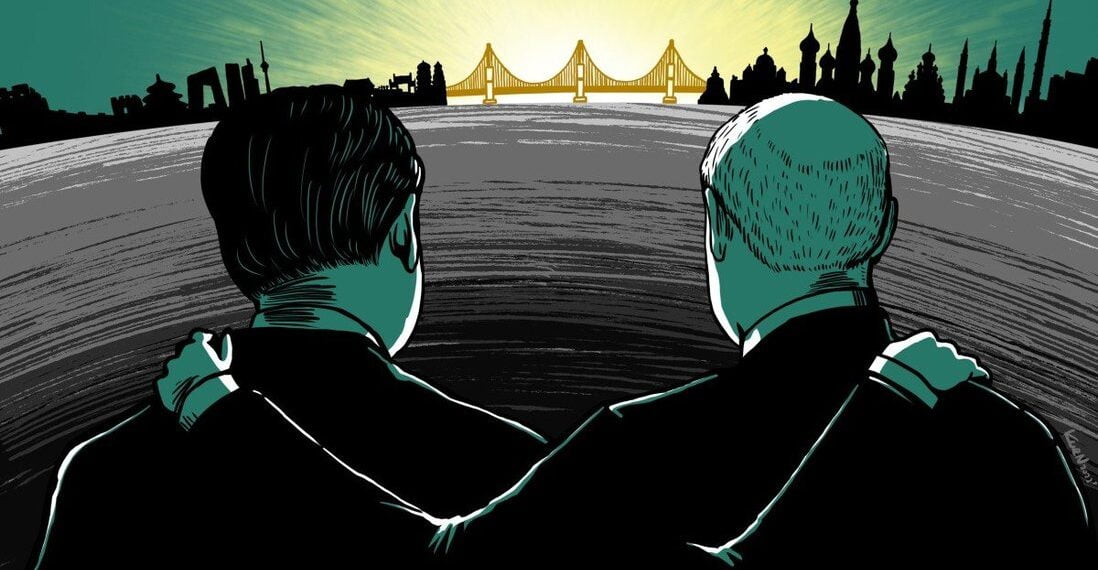 Си Цзиньпин и Владимир Путин. Иллюстрация: scmp.com