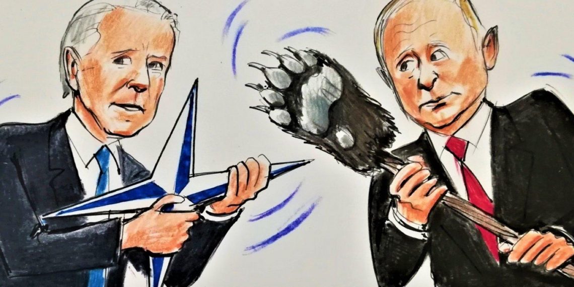 Президент США Джозеф Байден и президент России Владимир Путин. Иллюстрация: ccbs.news