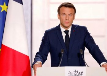 Эммануэль Макрон на инаугурации. 7 мая 2022 года. Фото: Ludovic Marin / AFP