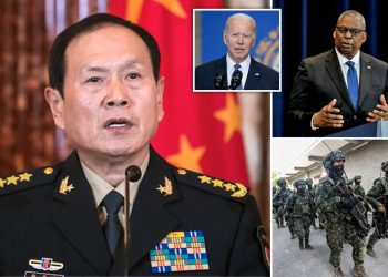 Вэй Фэнхэ, Джозеф Байден и Ллойд Остин. Фото: dailymail.co.uk