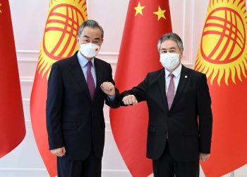 Жээнбек Кулубаев и Ван И. Фото: vb.kg