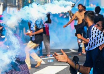 Протесты на Шри-Ланке. Фото: ВВС